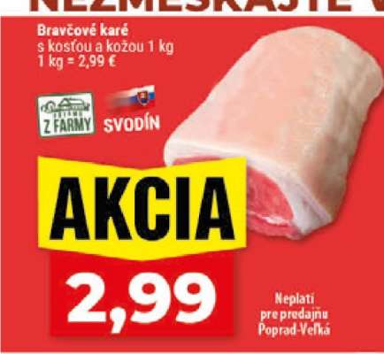 Bravčové karé s kosťou a kožou
