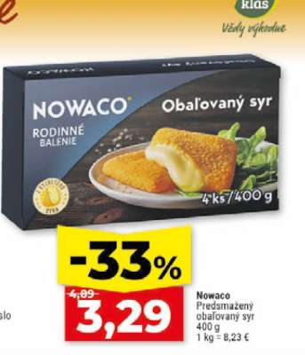Nowaco obaľovaný syr