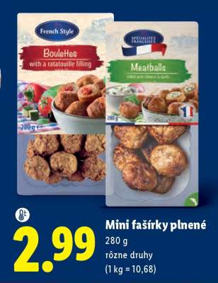 Mini fašírky plnené