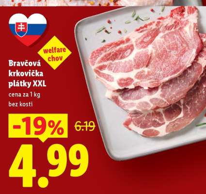 Bravčová krkovička plátky XXL