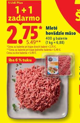 Mleté hovädzie mäso