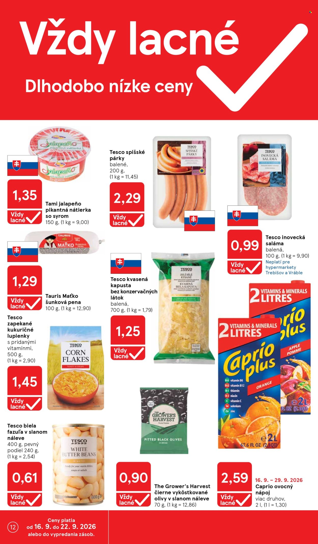 Leták TESCO - 16.9.2026 - 22.9.2026. Strana 12