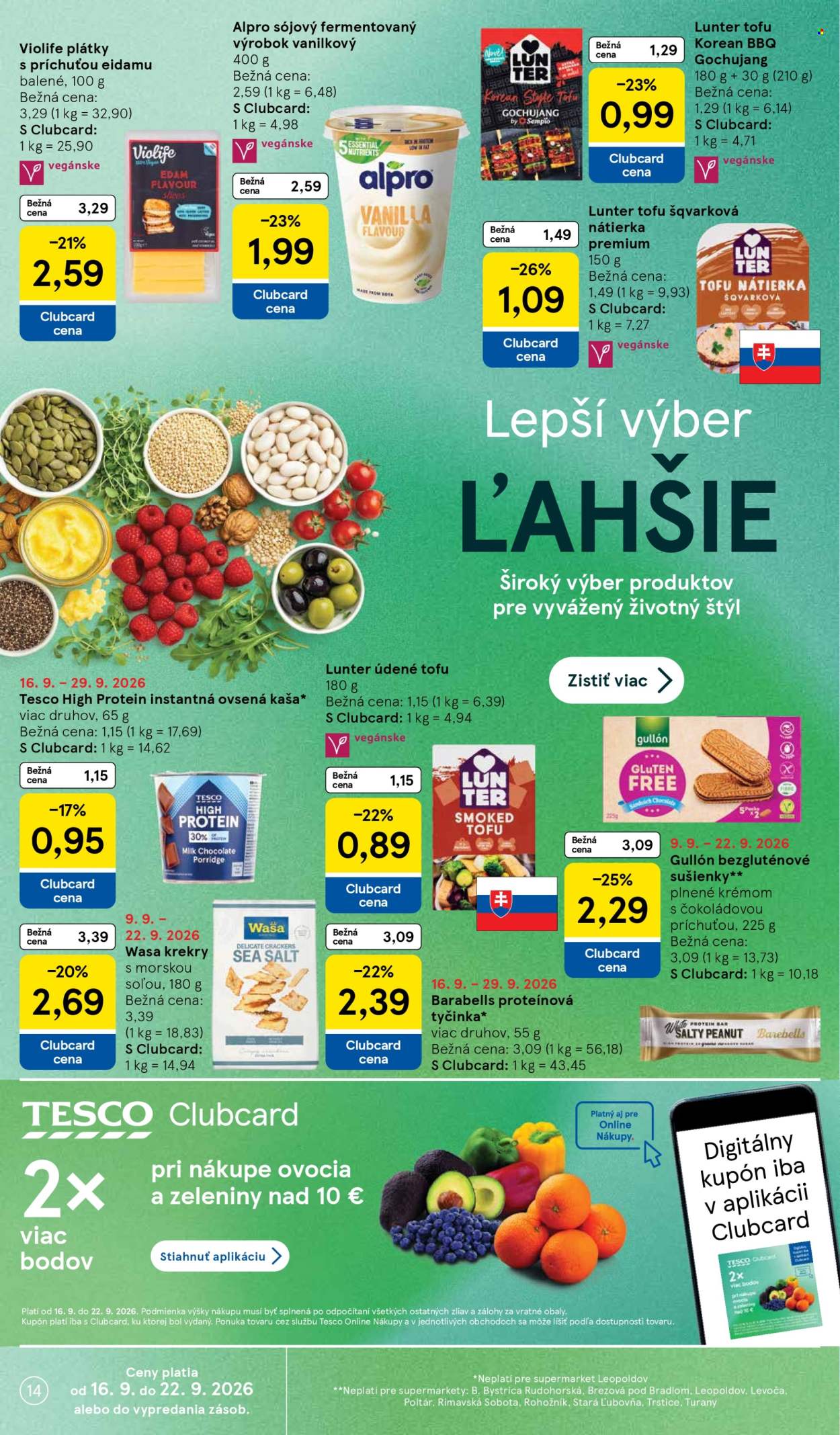 Leták TESCO supermarket - 16.9.2026 - 22.9.2026. Strana 14