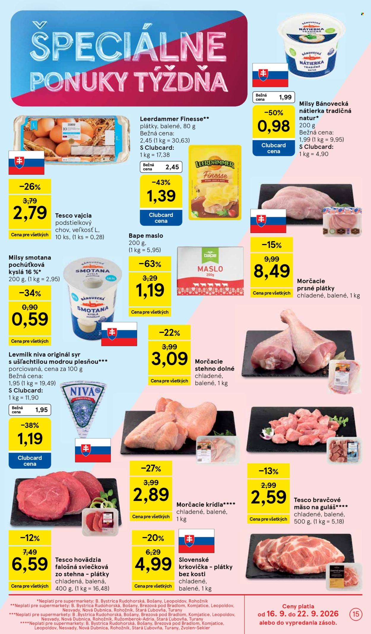 Leták TESCO supermarket - 16.9.2026 - 22.9.2026. Strana 15
