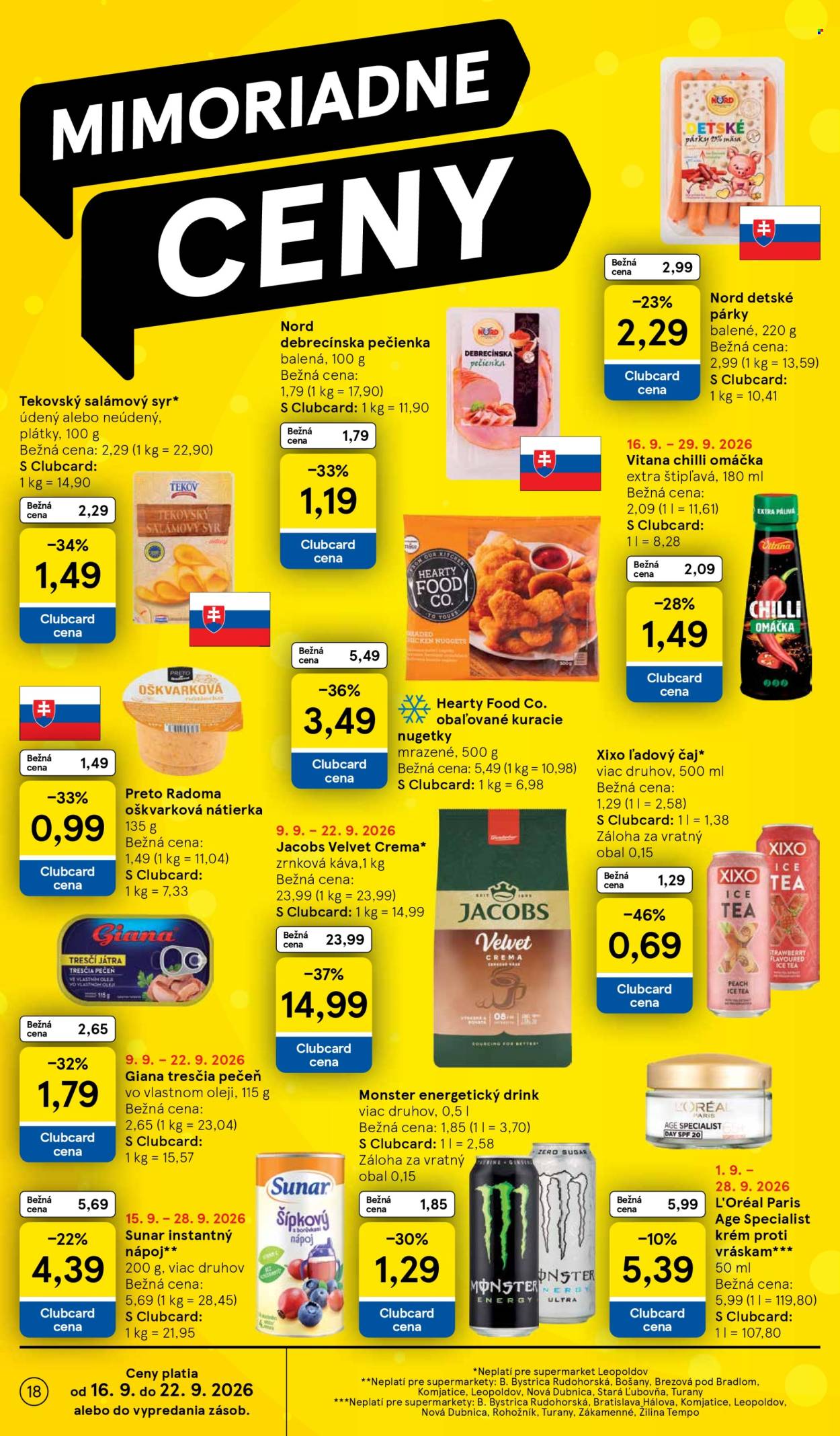 Leták TESCO supermarket - 16.9.2026 - 22.9.2026. Strana 18