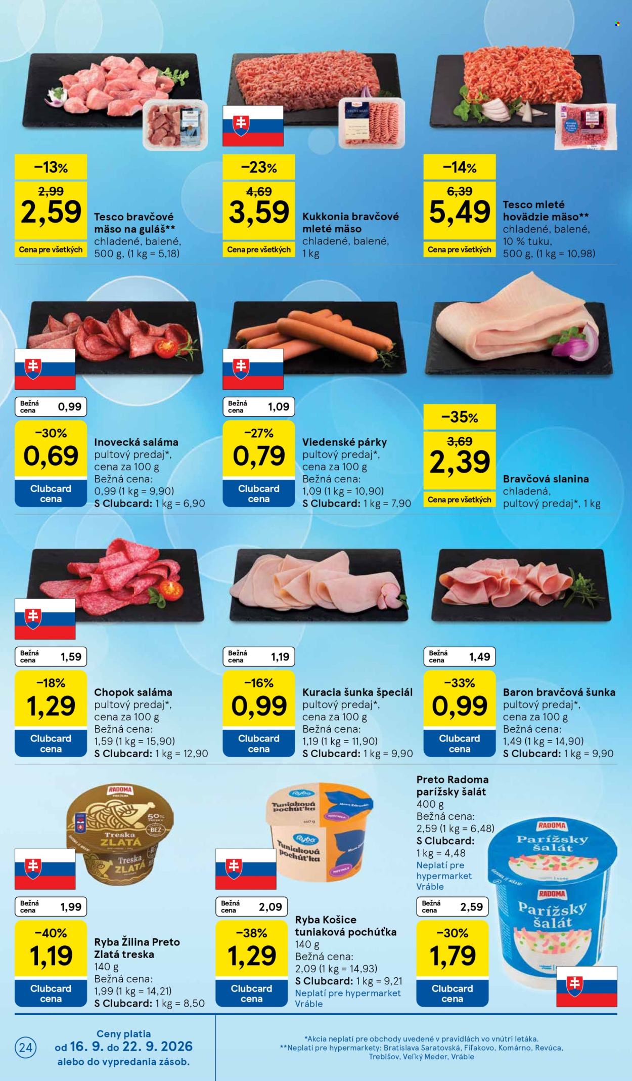 Leták TESCO - 16.9.2026 - 22.9.2026. Strana 24