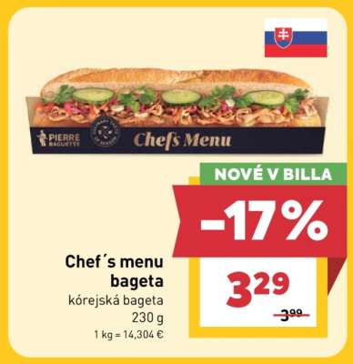 Chef´s menu bageta