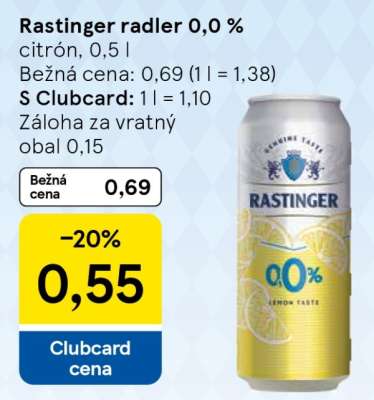 Rastinger radler 0,0 %