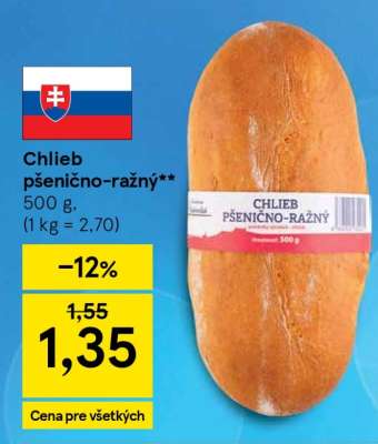 Chlieb pšenično--ražný**