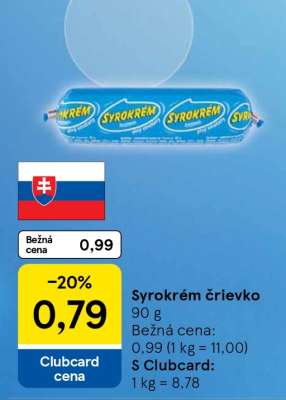 Syrokrém črievko