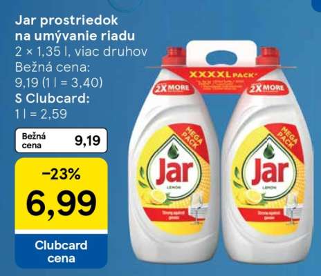 JAR Prostriedok na umývanie riadu