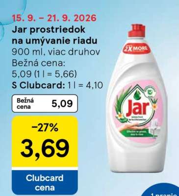 JAR Prostriedok na umývanie riadu