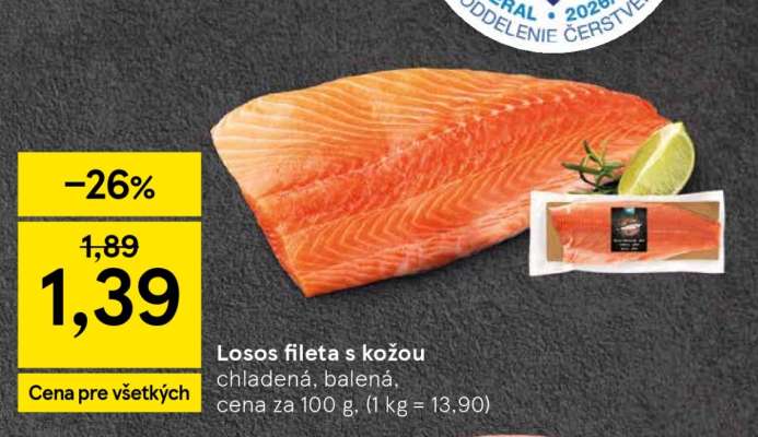Losos fileta s kožou
