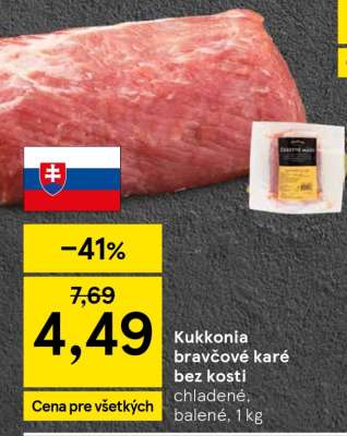 Kukkonia bravčové karé bez kosti
