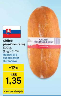 Chlieb pšenično--ražný**