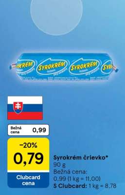 Syrokrém črievko