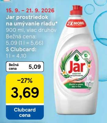 JAR Prostriedok na umývanie riadu