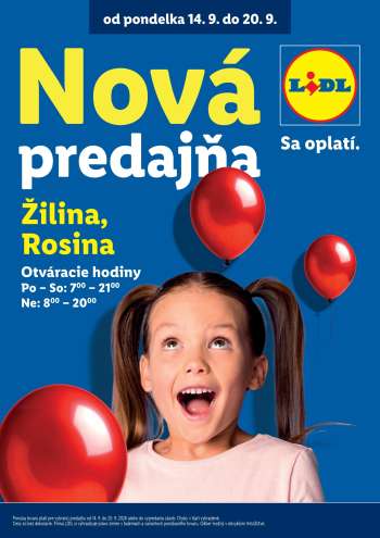 Leták Lidl - 14.9.2026 - 20.9.2026.