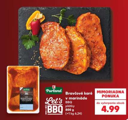 Bravčové karé v marináde BBQ plátky