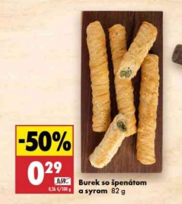 Burek so špenátom a syrom 82 g
