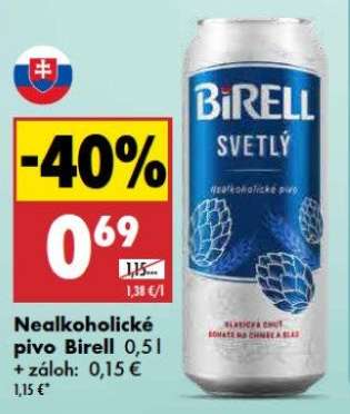 Nealkoholické pivo Birell 0,5l