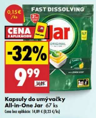 Kapsuly do umývačky All in One Jar 67 ks