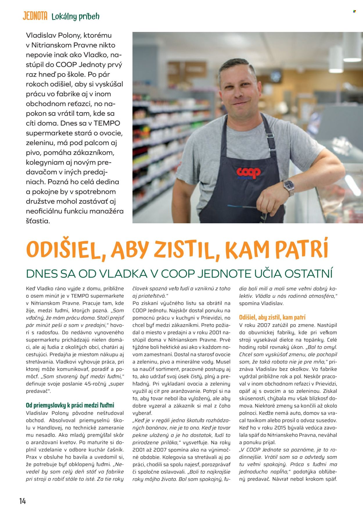 Leták COOP Jednota - 1.9.2026 - 30.9.2026. Strana 14