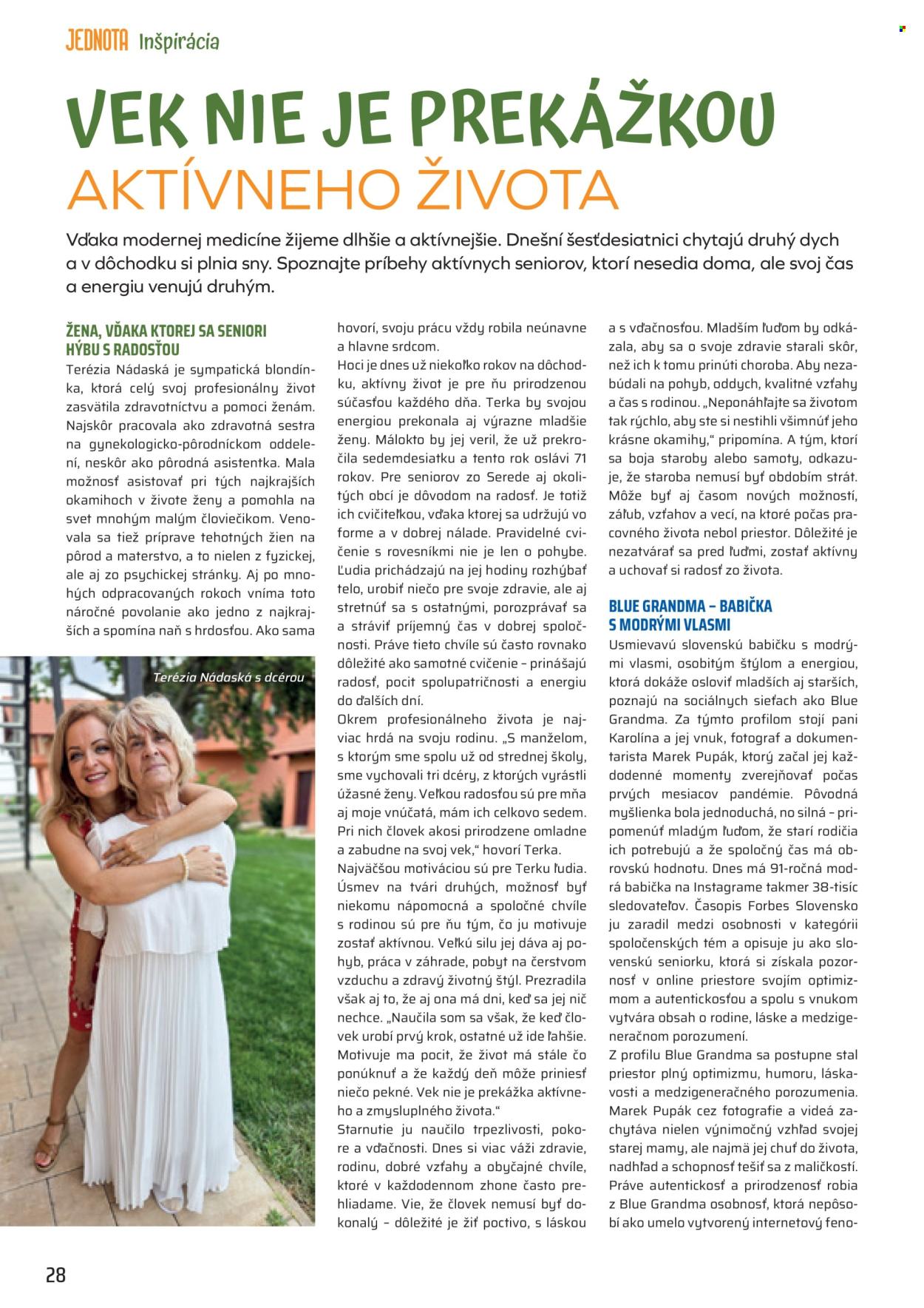 Leták COOP Jednota - 1.9.2026 - 30.9.2026. Strana 28