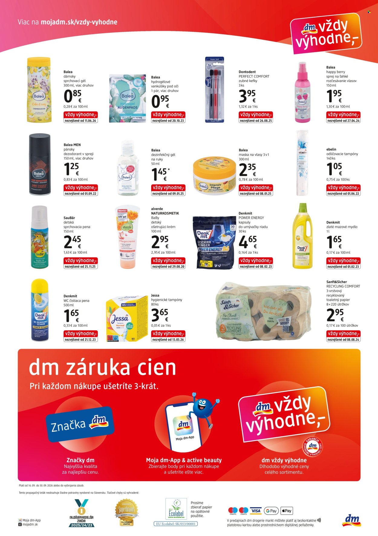 Leták dm drogerie - 1.9.2026 - 30.9.2026. Strana 4