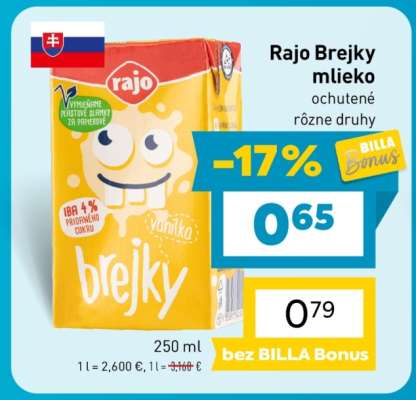RAJO BREJKY Mlieko