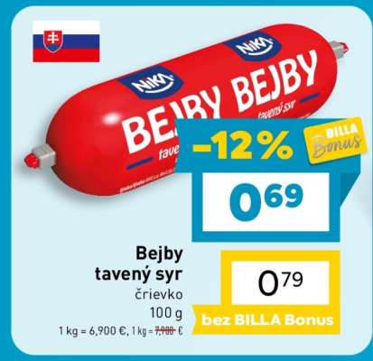 Bejby tavený syr črievko 100 g