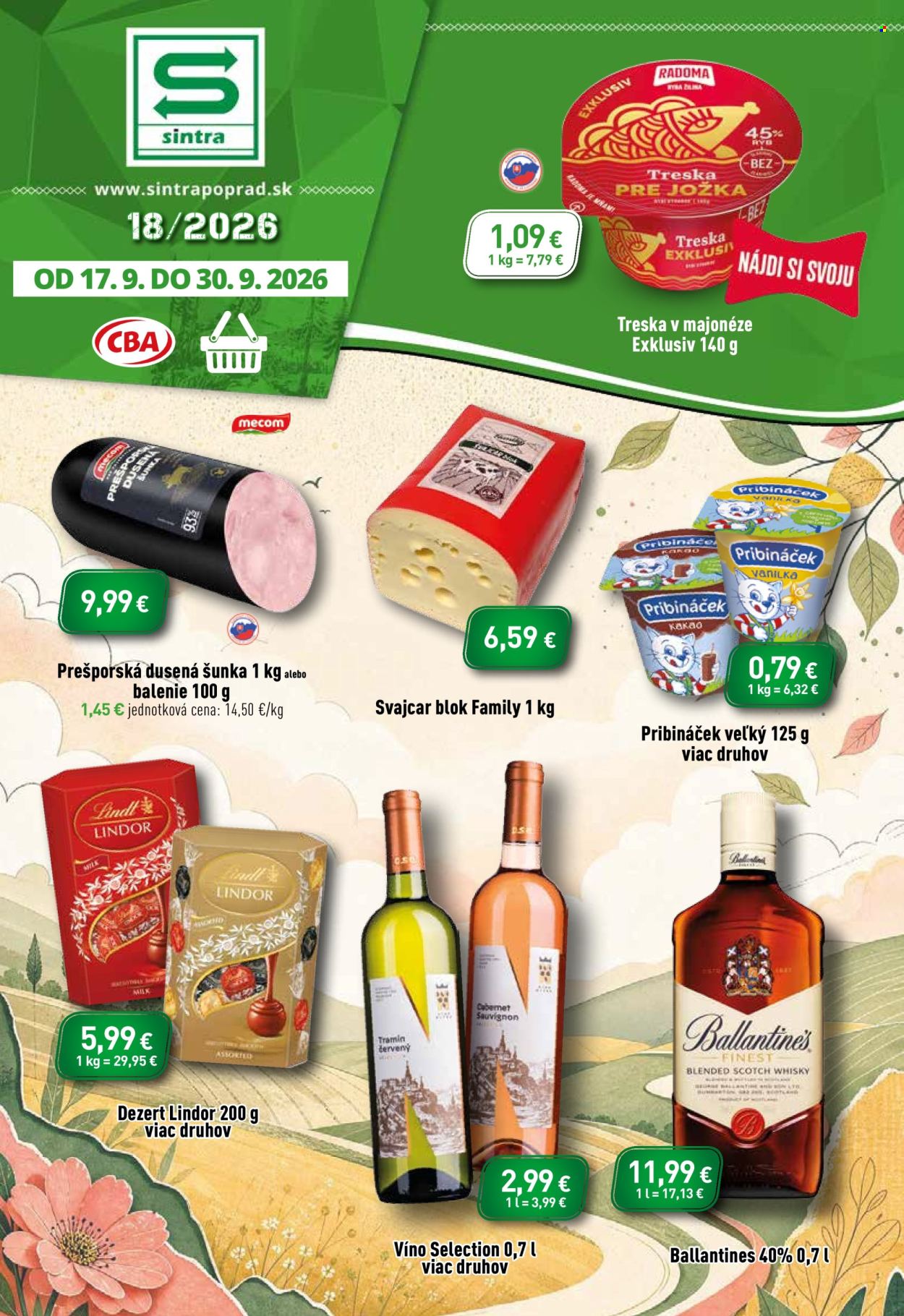 Leták Sintra - 17.9.2026 - 30.9.2026. Strana 1