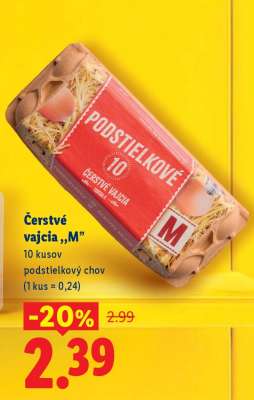 Čerstvé vajcia ,,M”