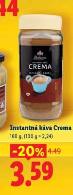 Instantná káva Crema