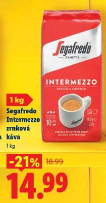 Segafredo Intermezzo zrnková káva
