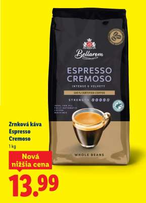 Zrnková káva Espresso Cremoso