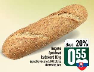 Bageta špaldová kvásková 110 g