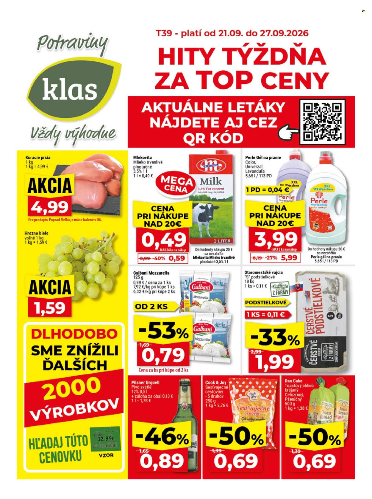 Leták Klas - 21.9.2026 - 27.9.2026. Strana 1