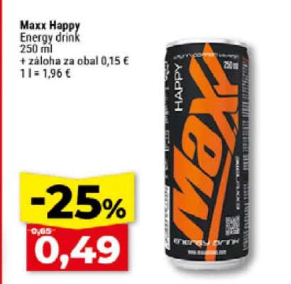 Maxx happy energy drink