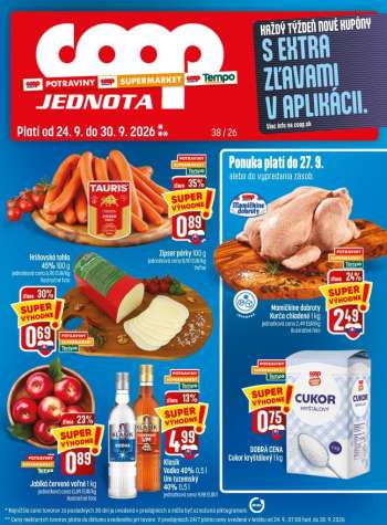 Leták COOP Jednota - 24.9.2026 - 30.9.2026.