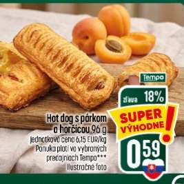 Hot dog s párkom a horčicou 96 g