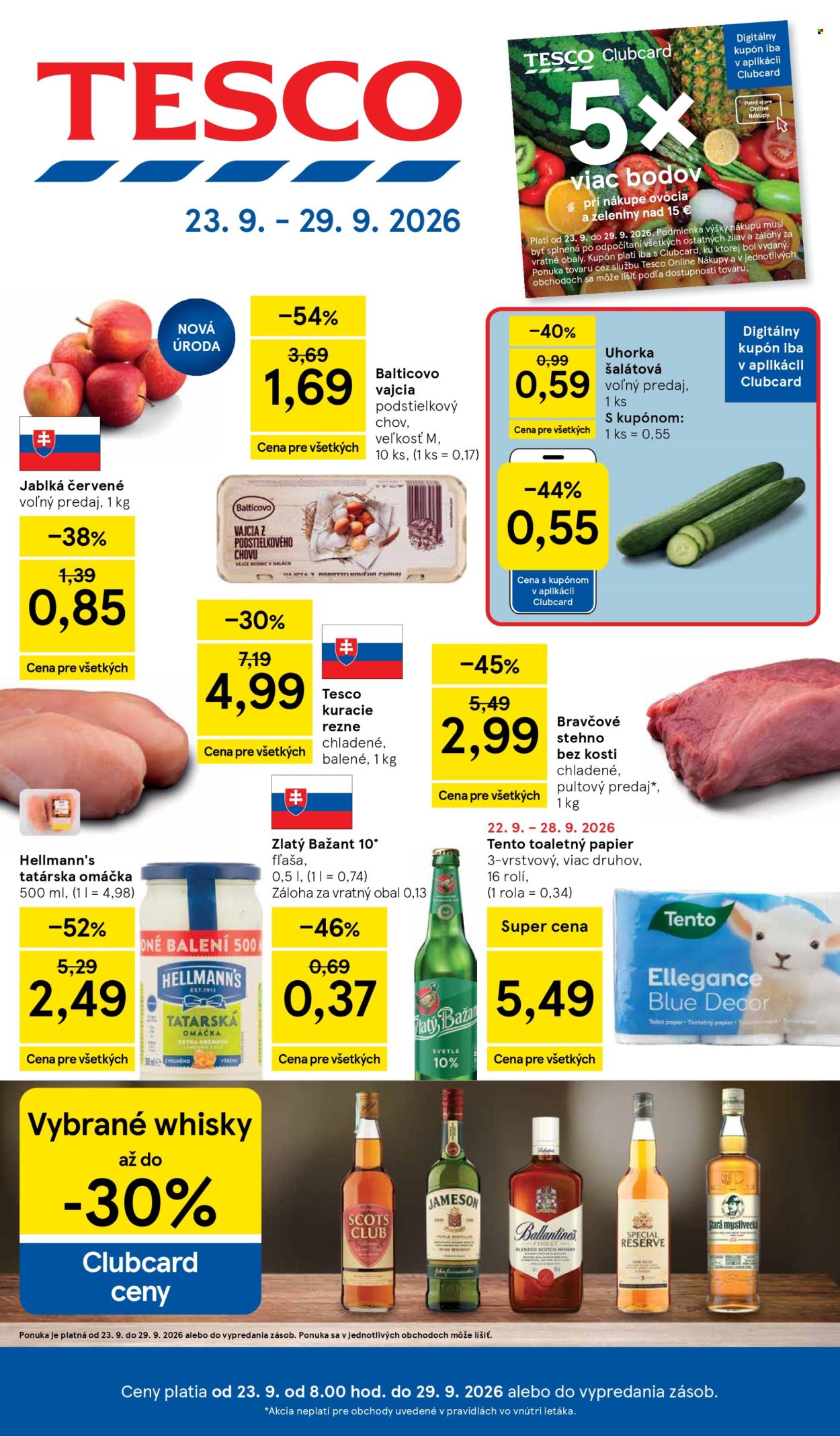 Leták TESCO - 23.9.2026 - 29.9.2026. Strana 1