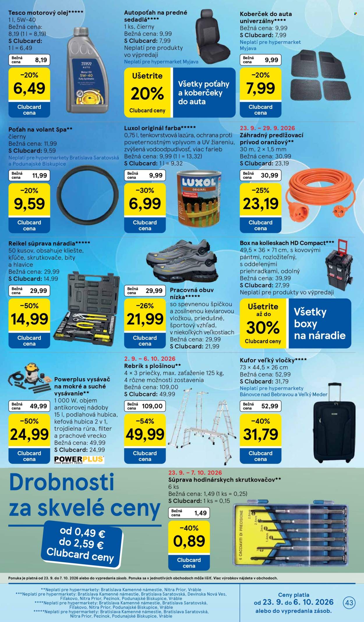 Leták TESCO - 23.9.2026 - 29.9.2026. Strana 43