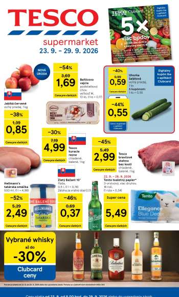 Leták TESCO supermarket - 23.9.2026 - 29.9.2026.