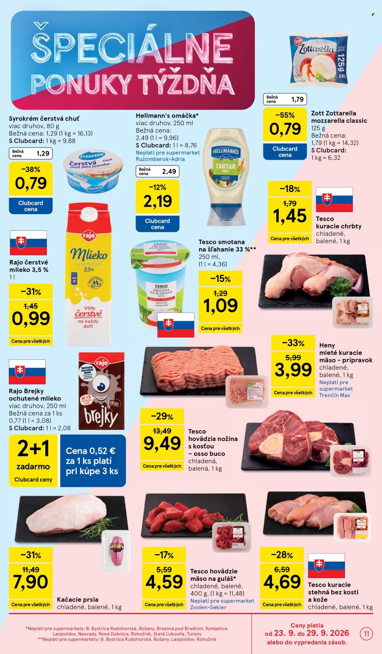 Leták TESCO supermarket - 23.9.2026 - 29.9.2026. Strana 11