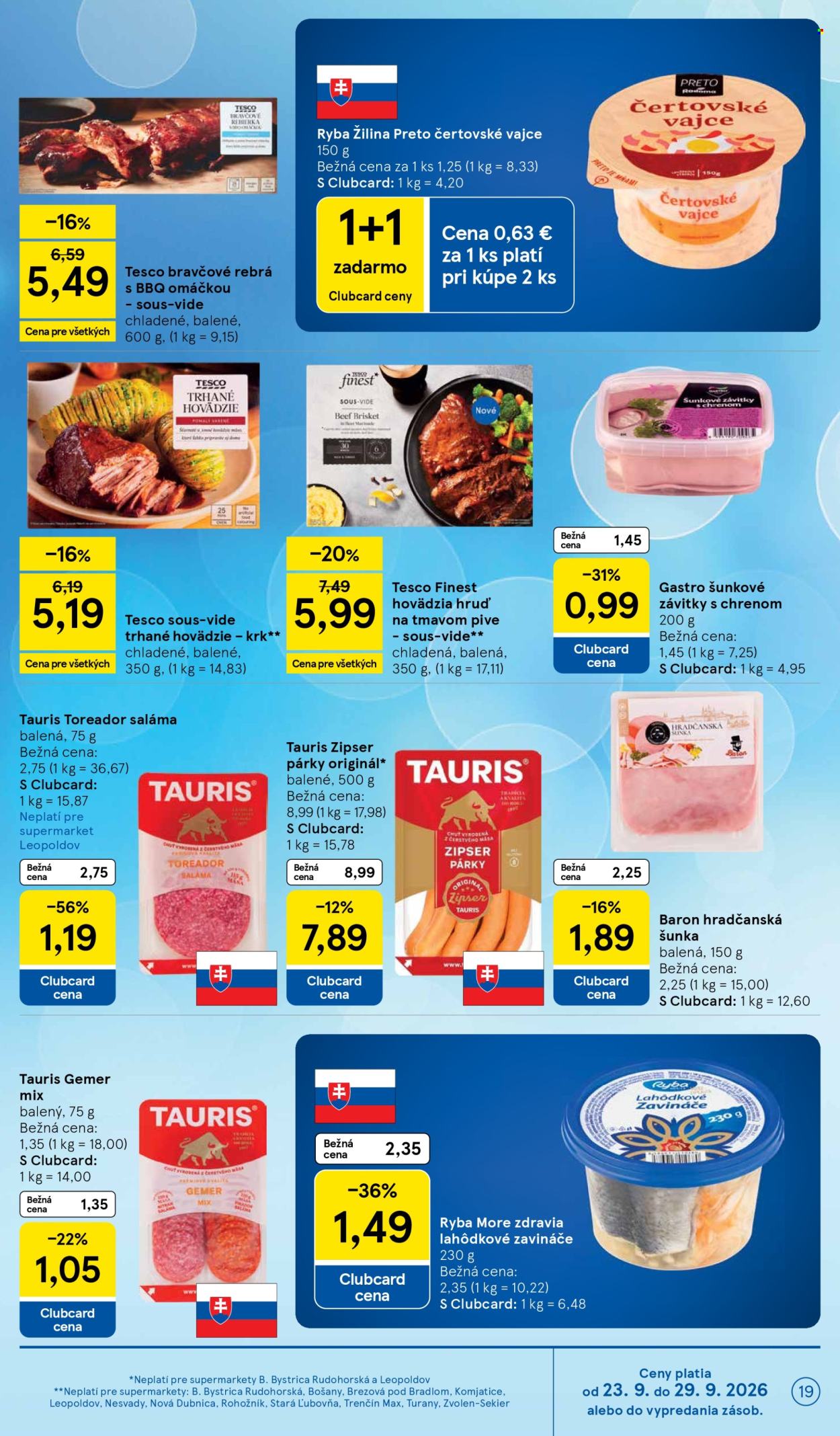 Leták TESCO supermarket - 23.9.2026 - 29.9.2026. Strana 19