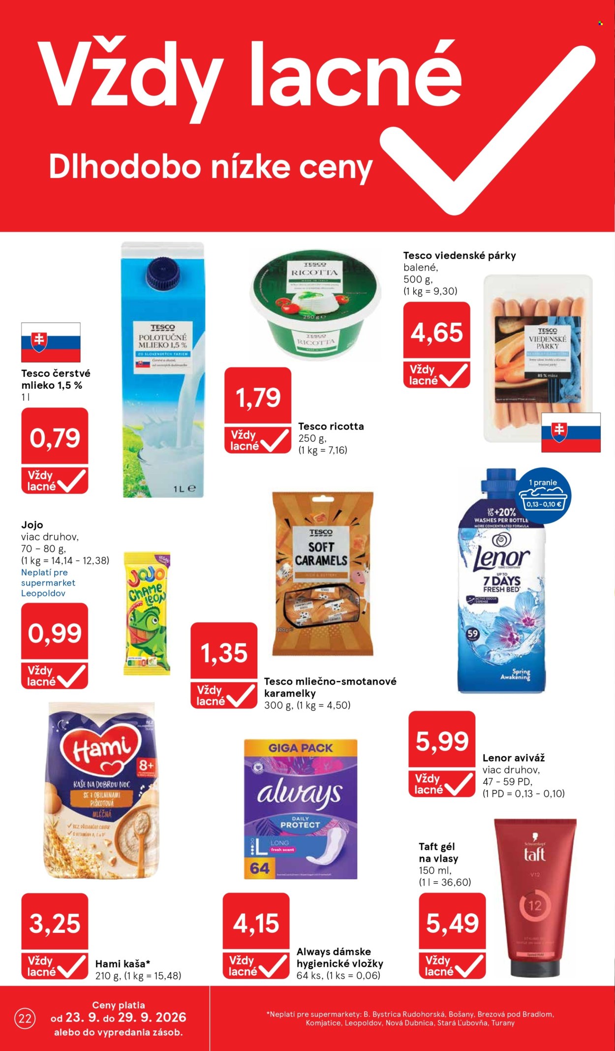 Leták TESCO supermarket - 23.9.2026 - 29.9.2026. Strana 22