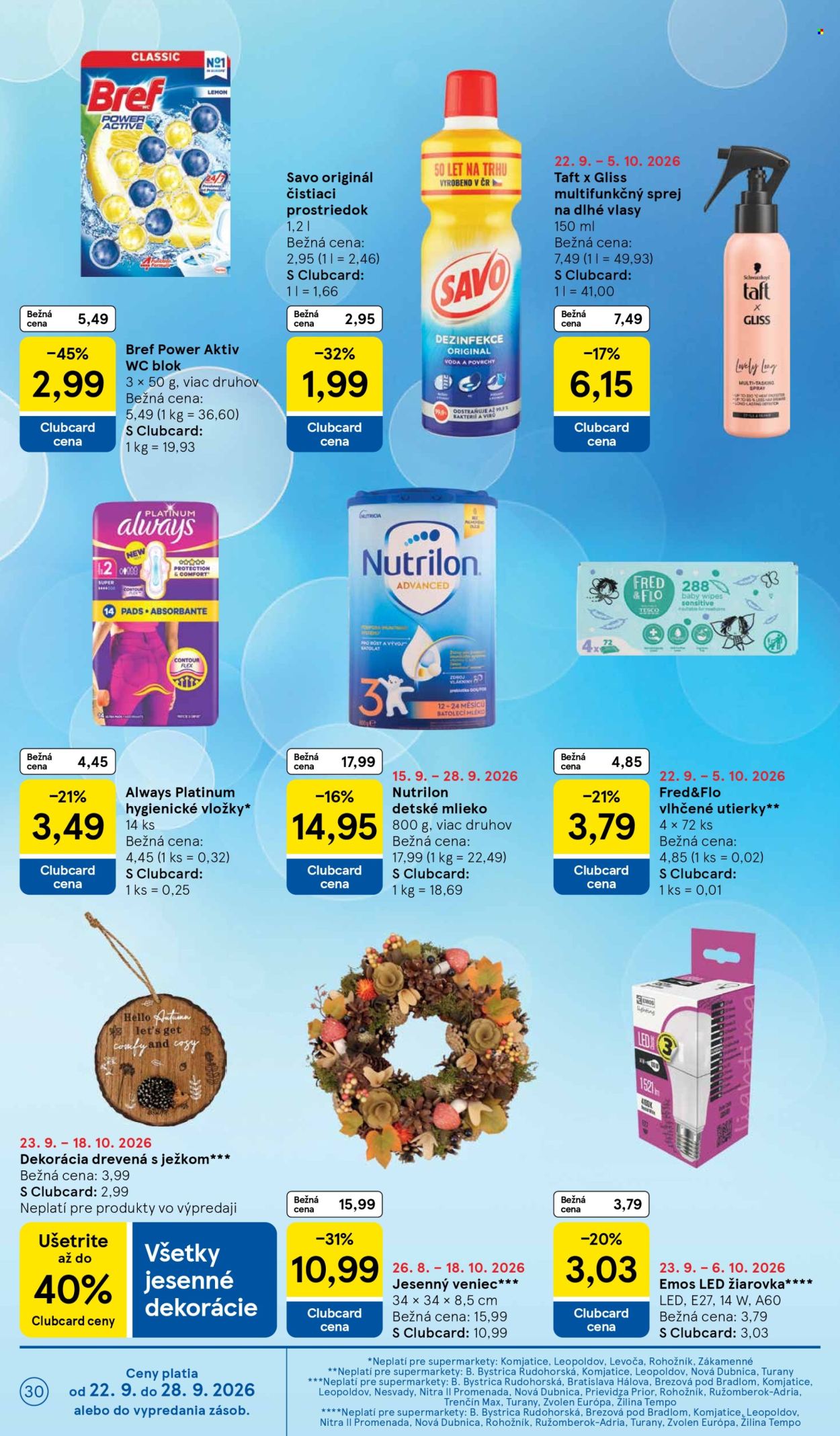 Leták TESCO supermarket - 23.9.2026 - 29.9.2026. Strana 30