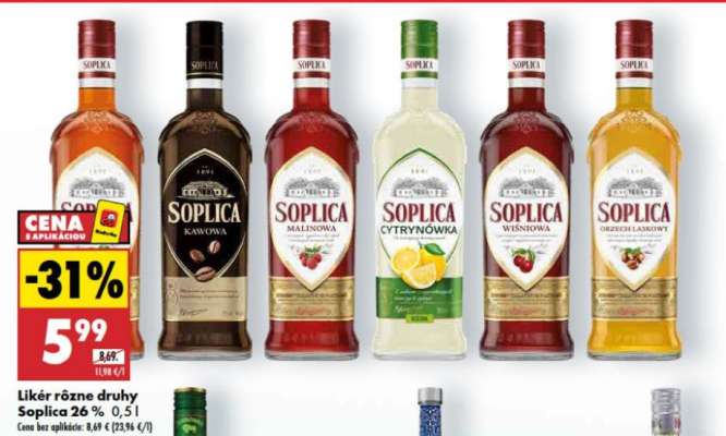 Likér rôzne druhy Soplica 26 % 0,5 l