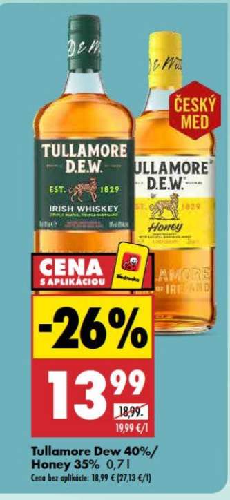 Tullamore Dew 40%/Honey 35% 0,7 l